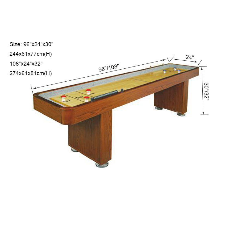 SZX 9ft shuffleboard game table for wholesale