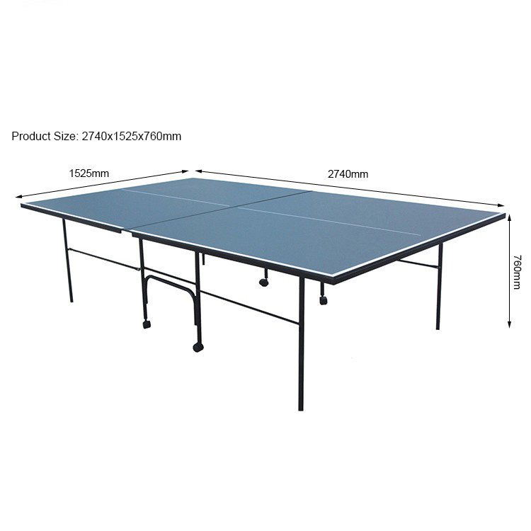 Table tennis table, 75mm high, casters 50mm, high quality indoor folding