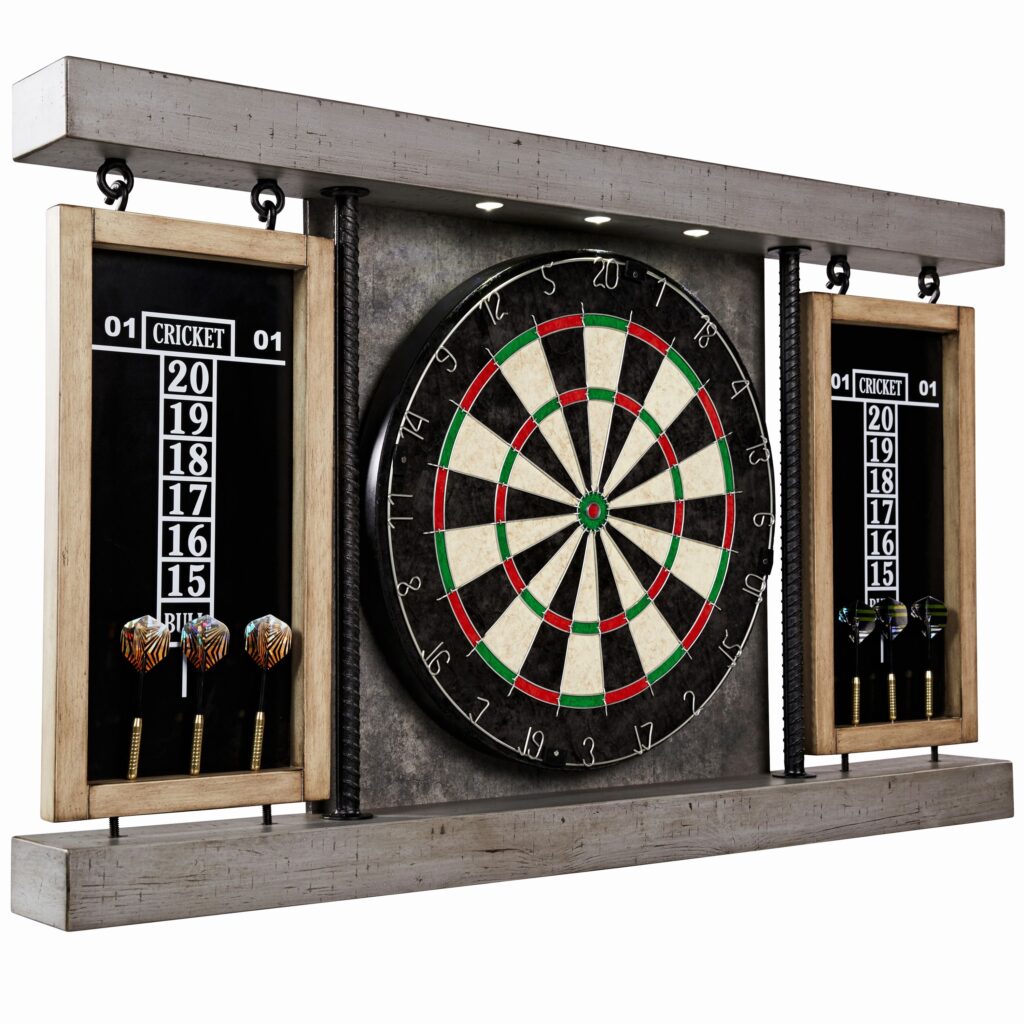 dart board cabinet set