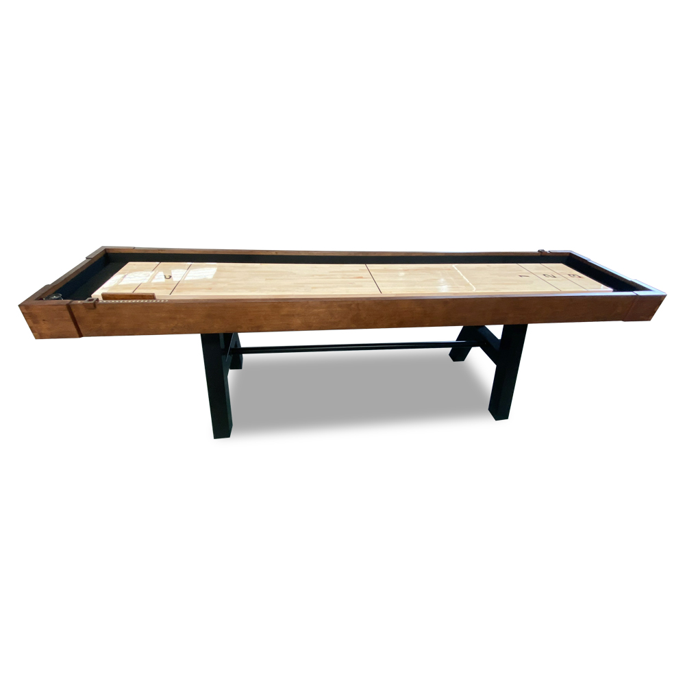 Factory Custom Wholesale Shuffleboard Table Includes Pucks And Wooden Brush